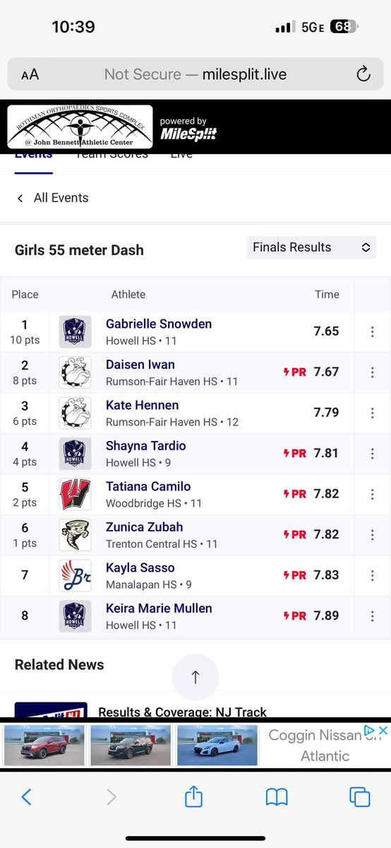 And she’s back! Off and running (lol) for the indoor season! 🏃🏻‍♀️