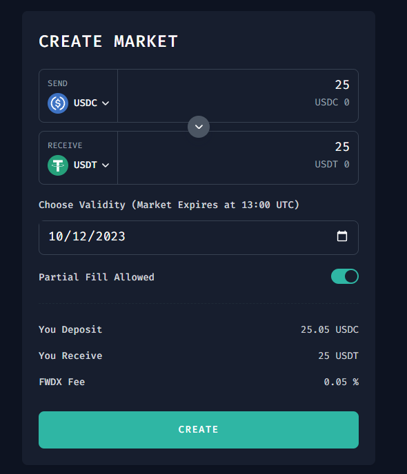 coinfinance98's tweet photo. 🔔Tiếp tục nhiệm vụ tuần 7 Linea: Trading
📅 Start: 08/12, 7:00 PM | End: 16/12, 7:00 PM
👉 Link : https://t.co/XfCUOxAmk2
Click vào #Wave7 để bắt đầu làm nhiệm vụ.
✨Core Task
- Nạp 20 $USDC Satori đánh cặp ETH-USD, kéo đòn bẩy x2,3, long hoặc short tùy. Sau đó close lệnh, rút $USDC về ví, con này rẻ nhất mà lag nhất anh em nên kiên nhẫn, nếu muốn nhanh mà fee cao có thể tham khảo Zkex.
- Quay trở lại trang #Intract xác nhận.
✨Bonus Task
- Sử dụng sàn FWDX, chọn "Create Market" chọn cặp $USDC và $USDT set giá như hình, chọn ngày hết hạn 1 ngày, sau đó chọn "Create"
- Sau đó quay lại tab "My trades" hủy lệnh vừa tạo
- Quay trở lại trang #Intract xác nhận.
- Review App: Đánh giá 5 sao app Bạn truy cập dappsheriff chọn Dapp mình từng trải nghiệm và viết đánh giá, tiếp theo trở lại trang #intract bạn có thể xác nhận verify thành công.
Đây là toàn bộ hướng dẫn cho Linea tuần 7, chúc anh em thành công.