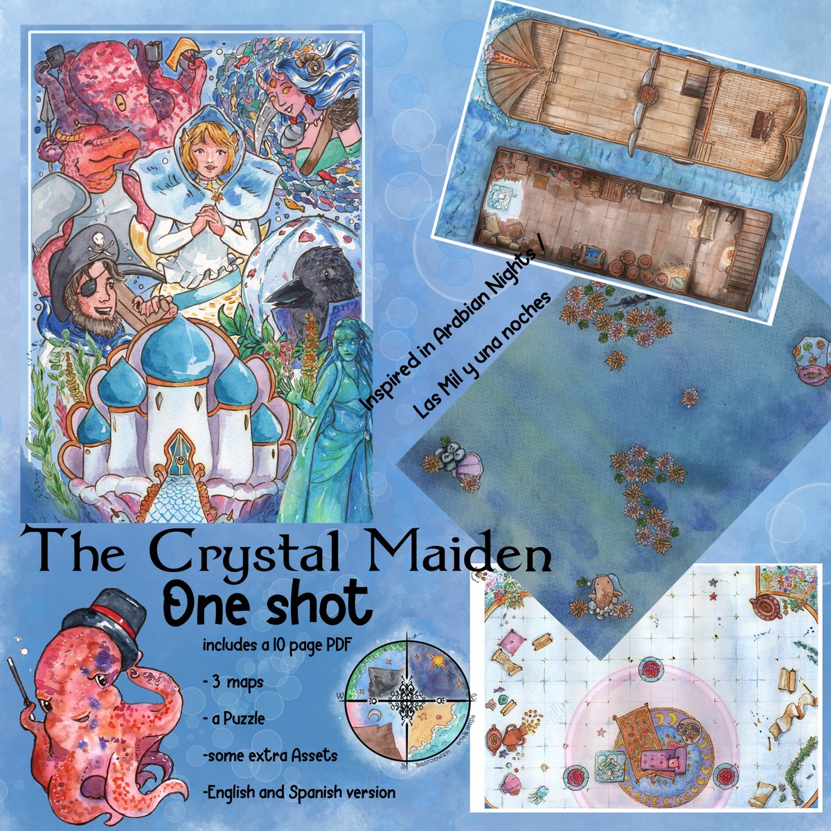 <a href="/addie_plays_/">Addie Stardust</a> Hi Addie :D
Today im sharing this one shot, that includes 3 maps, art and crazy ideas. 
hope you like them :D i would love to know the feedback if you ever do :D
ko-fi.com/s/34daf7e772