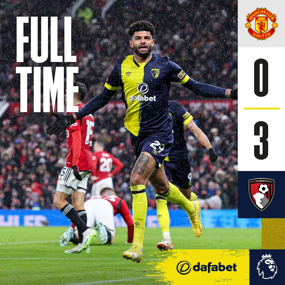 Snootsworth's tweet photo. I’ve followed my beloved Cherries for a long long time.
Back in the day if you had said to me our chaps would in the future go to Old Trafford &amp; hammer Man U 3-0 I’d have called you bloody barmy.
Today my little tinpot team did this.
Dreams do come true.
Thank you Cherries.❤️🍒 https://t.co/1zN67fpB9G