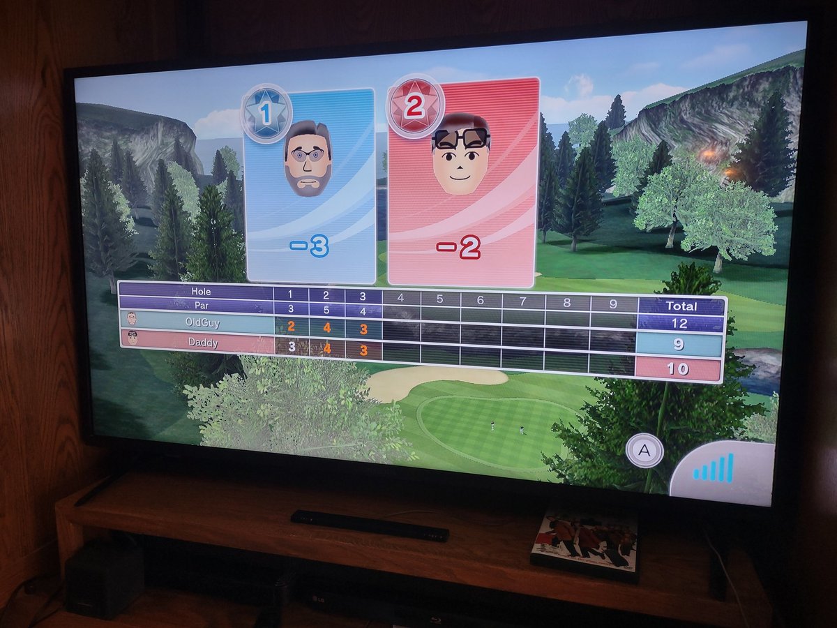 WSCIowaDad's tweet photo. Nice bunch of 3 hole matches with OldGuy :) #wiiu #wiisportsclub https://t.co/Sd3N4ydzm9