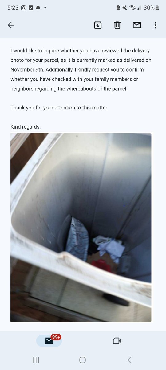 Since when was INSIDE a random bin considered a 'safe place' for delivery?! Looking at you, <a href="/nextofficial/">Next</a> 😱