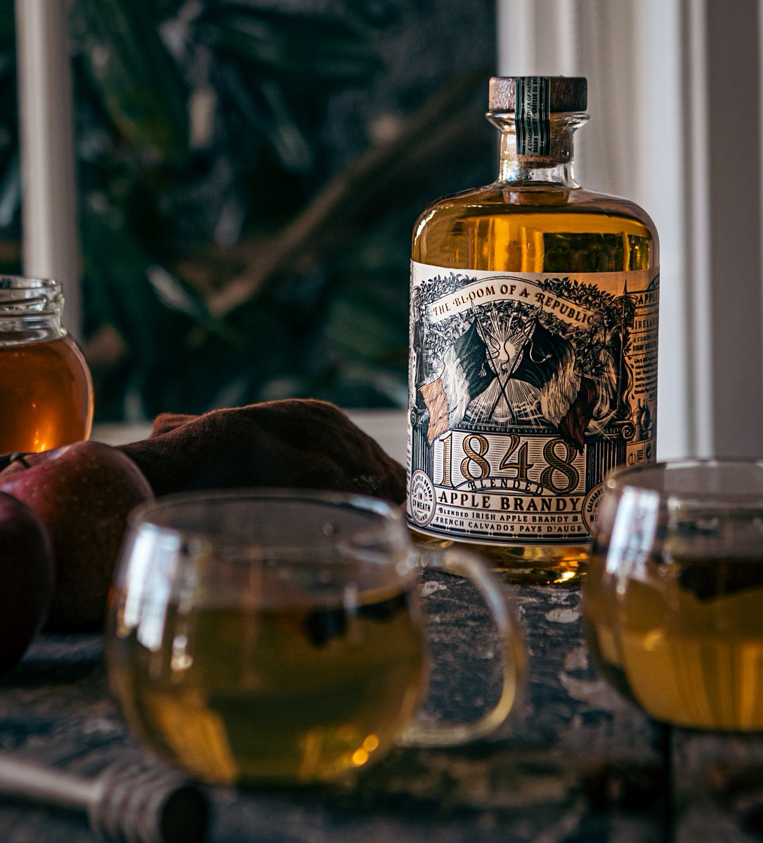 Boanndistillery's tweet photo. Warm up with a #hotapplebrandy! Add hot, but not boiling, water to a heatproof glass & stir in a teaspoon of #honey. Add 50ml of 1848 Apply Brandy & stir, garnish with a cinnamon stick & enjoy.
Order #1848AppleBrandy at https://t.co/6o1hcmSREP
#winterwarmer #hotbrandy https://t.co/FSdPCCTIT5