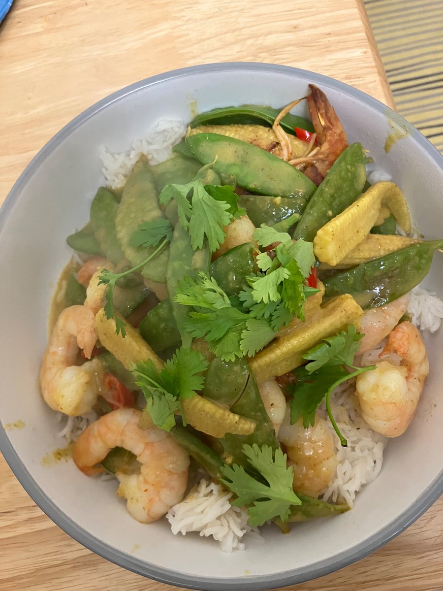 Thai Yellow prawn curry mmmm