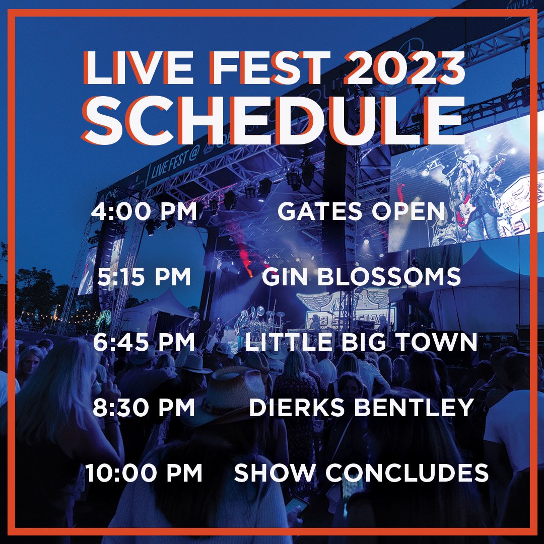 🚨#LiveFest 2023 Schedule🚨

We’re just hours away from this year’s show. See you soon out at <a href="/TiburonNaples/">Tiburón Golf Club</a>⛳️