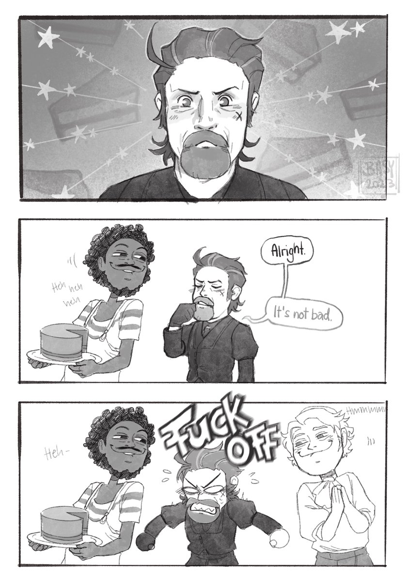 teaching izzy to enjoy the finer things or sth #ofmd #OFMDfanart