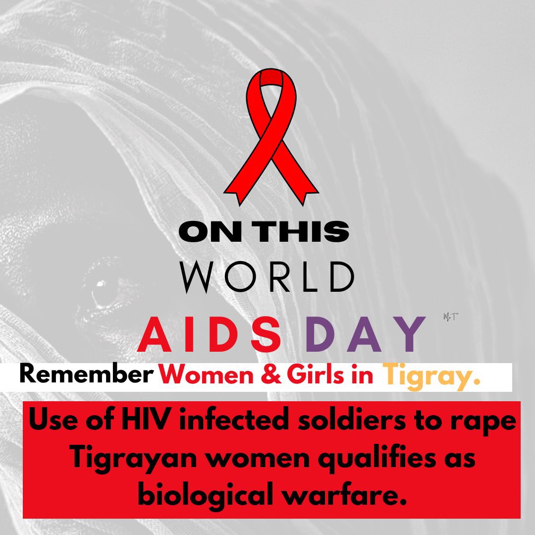 On #WorldAIDSDay, a year post-peace agreement in Tigray, sexual violence persists.The collapsed healthcare system& shortages of medication & food endanger HIV patients. #Justice4TigraysWomenAndGirls 
#ResumeAid4Tigray @ICRC @UN_HRC @CDC_HIV @USAID @IEAmbEthiopia @UN @Lillyanapk