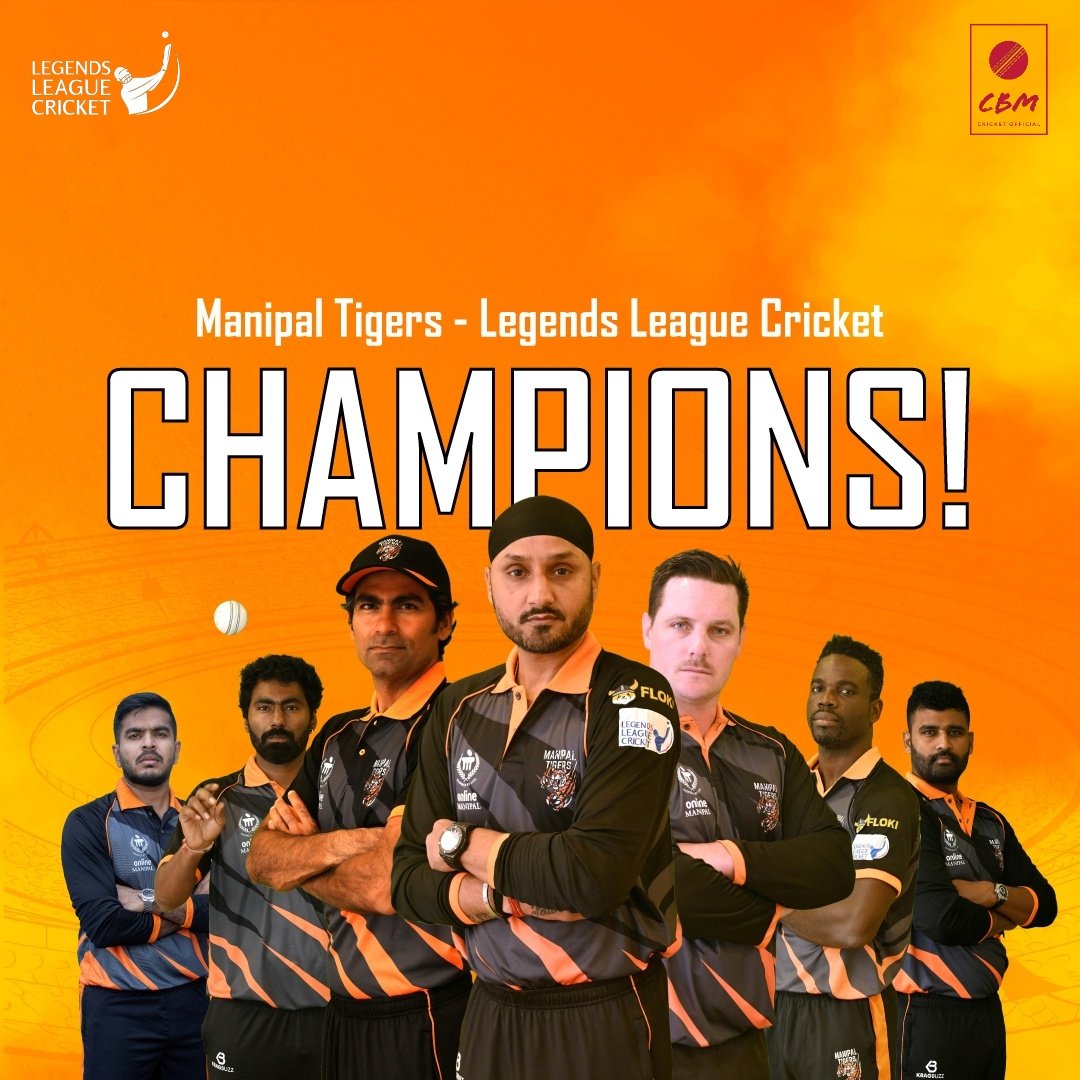 Manipal Tigers are the Champions of #LLCT20 2023 💥🏆

#LegendsLeagueCricket #Champion 
#ManipalTigers