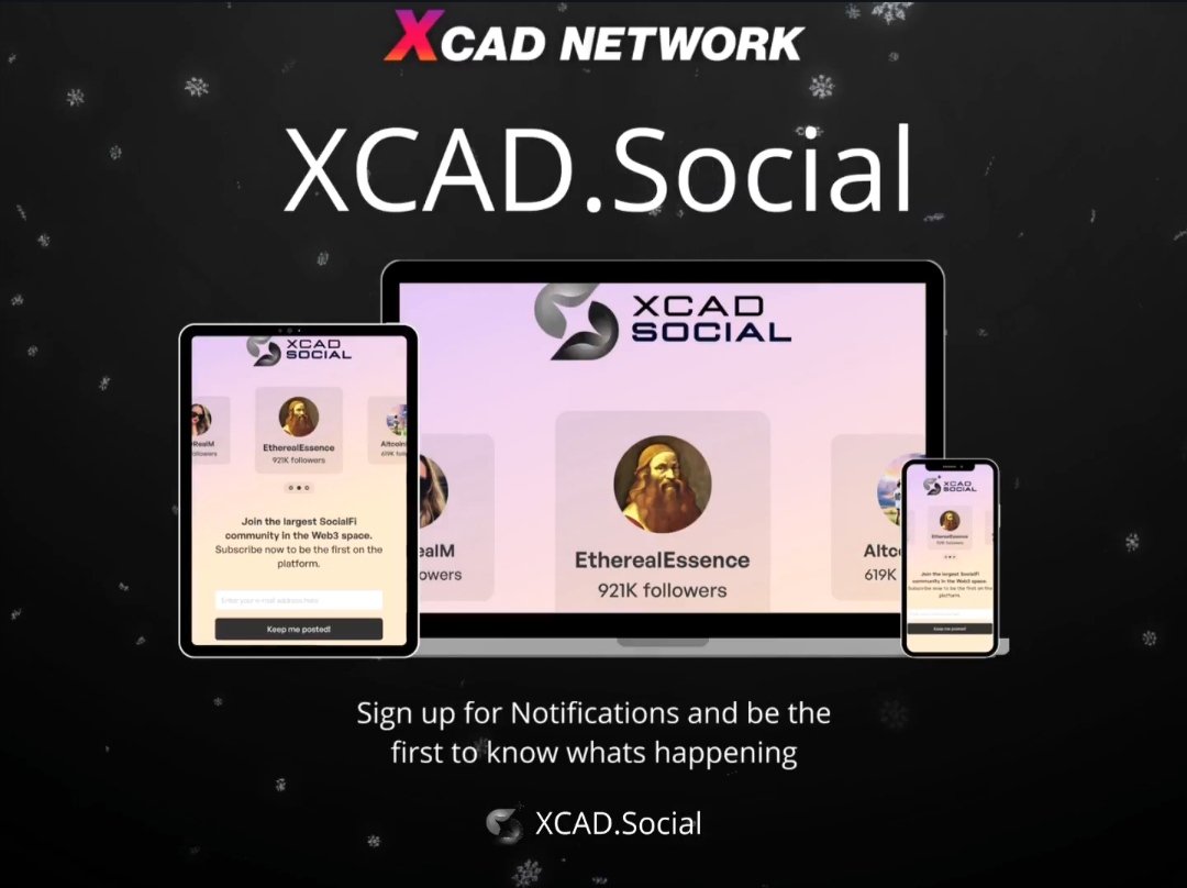 MasterXCAD's tweet photo. $XCAD SOCIAL is coming out in the next 21 days!!! Go and sign up on https://t.co/yozNsJux9w website to not miss out on any updates👀🔥
THE COUNTDOWN HAS BEGUN.🚀
#XCAD #BNB #SocialFi https://t.co/6czF4NVdg1