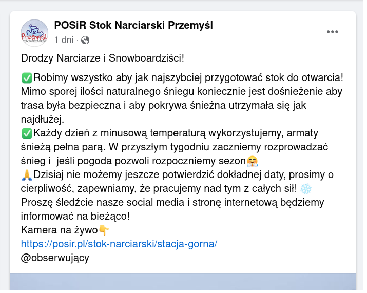 CypisOffline's tweet photo. W przyszłym tygodniu?

To w samą porę, bo od poniedziałku zapowiadają ocieplenie i deszcz!
#Przemyśl ⛄ #samorząd 💪 #pogoda 🌞 #narty ⛷️ #wyciąg 🎿 #ski 🏂 #zima ❄️ #Podkarpacie https://t.co/6UMUceRz3j