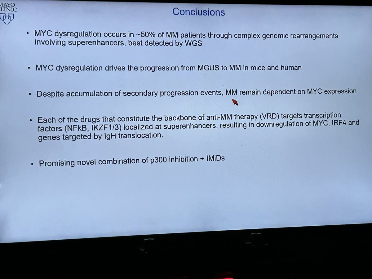 The Big Myc: role of myc dysregulation in myelomagenesis Fantastic talk by @marta_chesi at #ASH23 PCD scientific session #mmsm