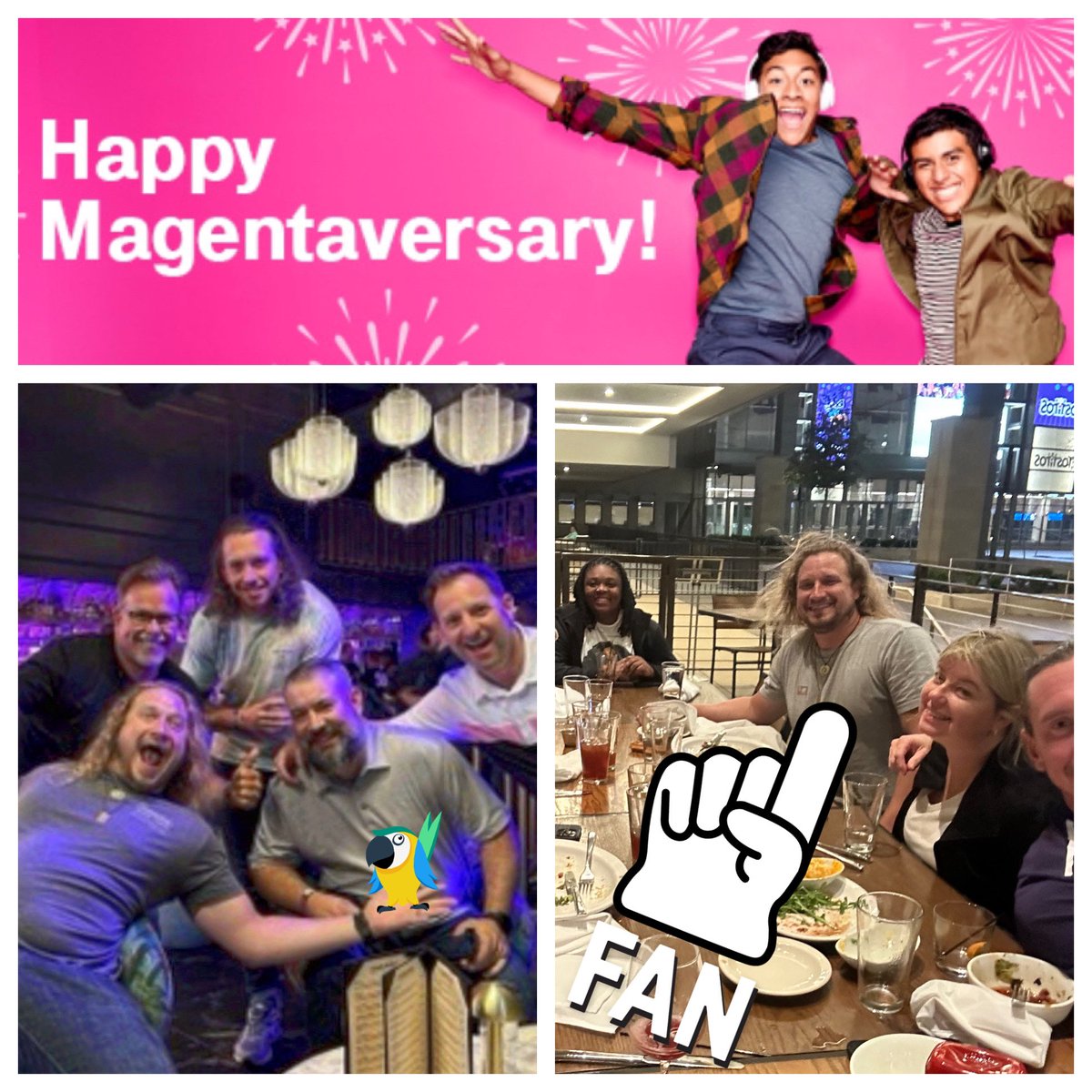 Back in 2013, 1 of the most popular songs was “Get Lucky” by Daft Punk and speaking of lucky, we hired @Ajohnston2005 in 2013 too!!!! Thanks for all you do especially the energy you bring to our team! Happy MagentaVersary Andrew!!! @thayesnet