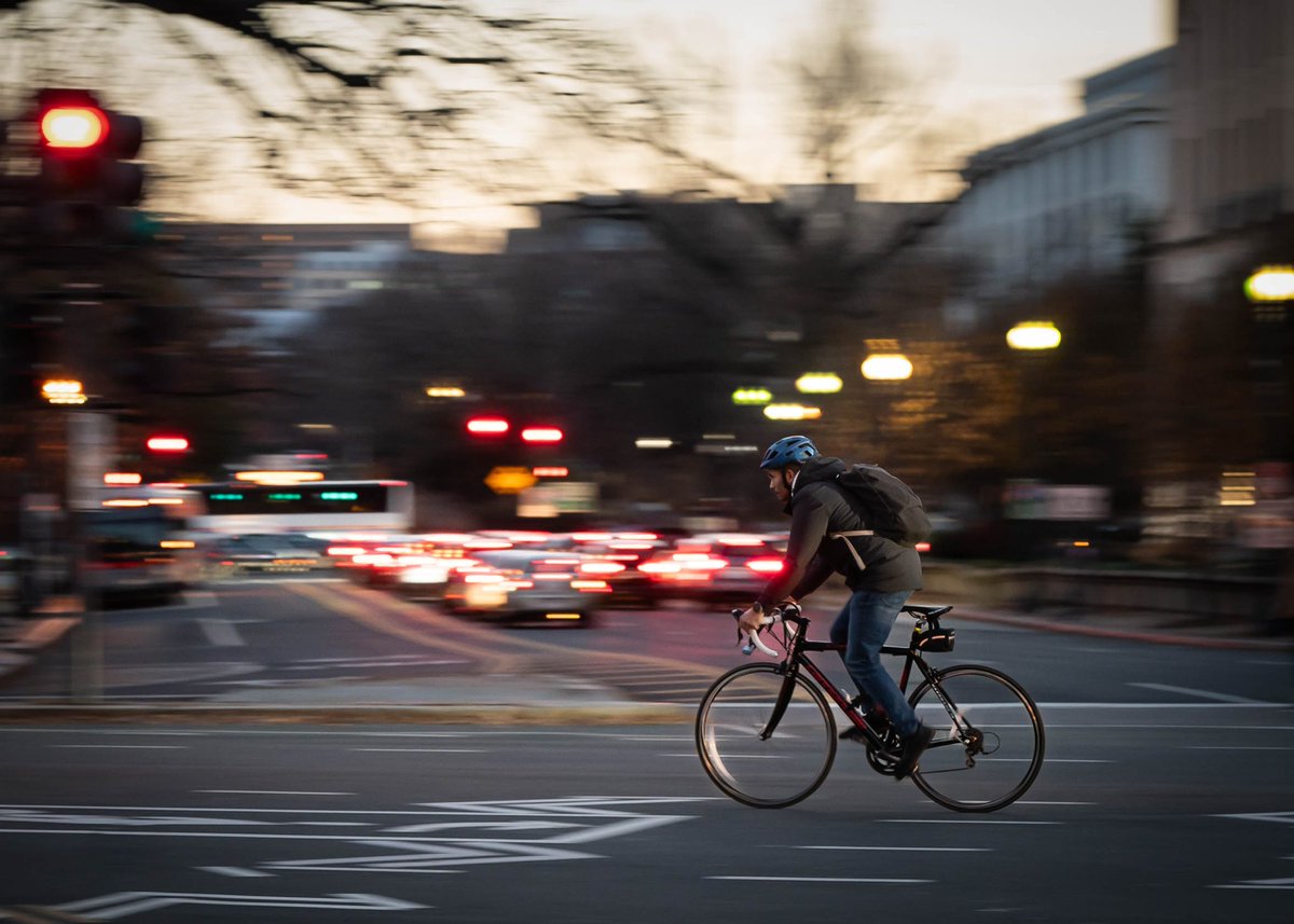 Late for Dinner - commuter on Pennsylvania Ave.