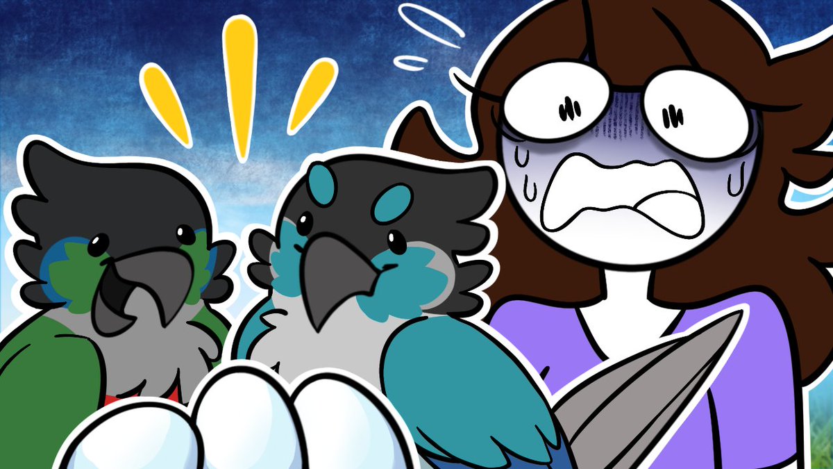 JaidenAnimations on X: Happy first birthday tofu 🥚 I have the two most  different birds in the world  / X