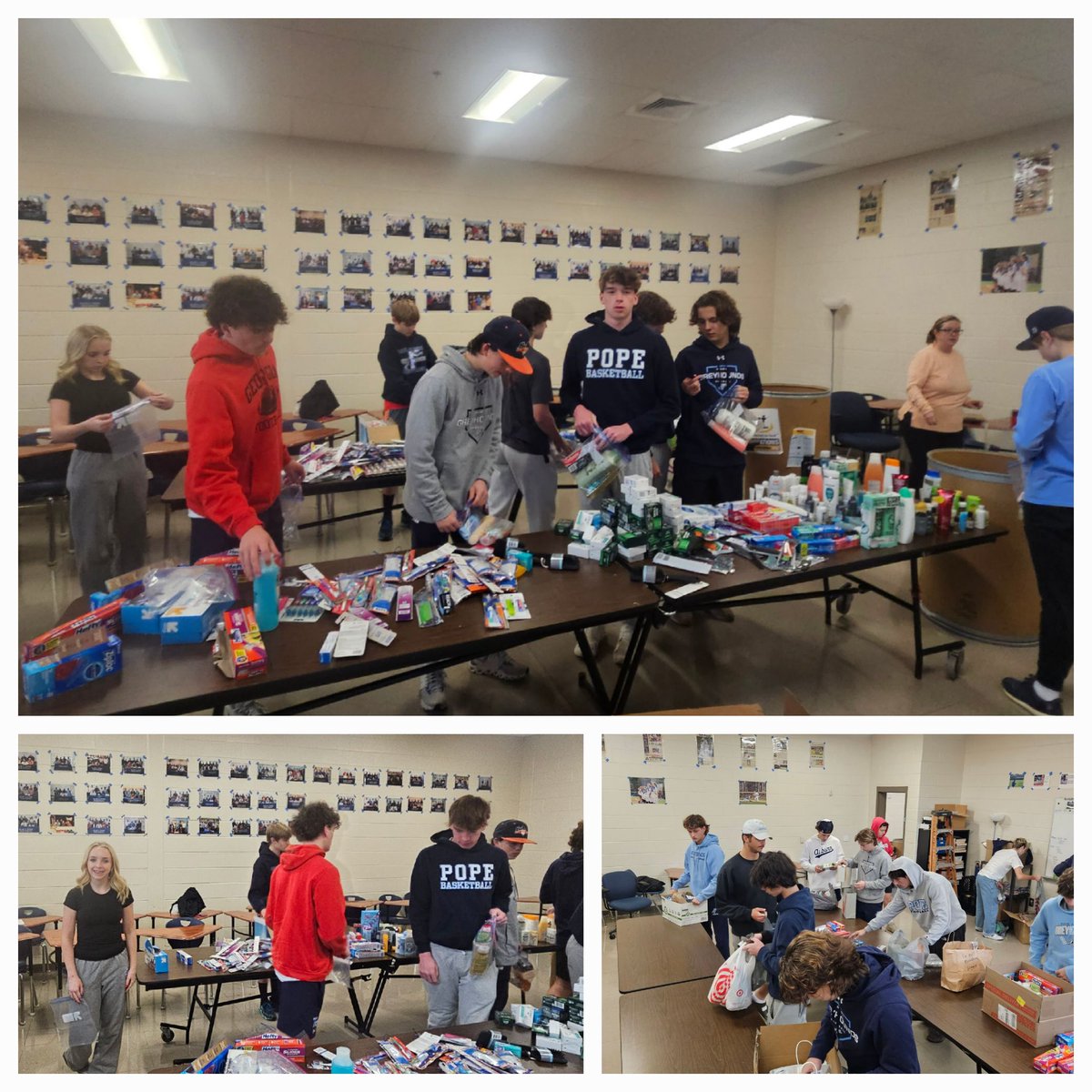 Pope_Baseball's tweet photo. Thank you @PopeHS1 community!  We were able to create over 150 hygiene kits as well as donate countless individual items to @MUSTMinistries

#feelsgoodtogiveback 
#GDN
#ParadisecityUSA https://t.co/PDwiEKRb7X