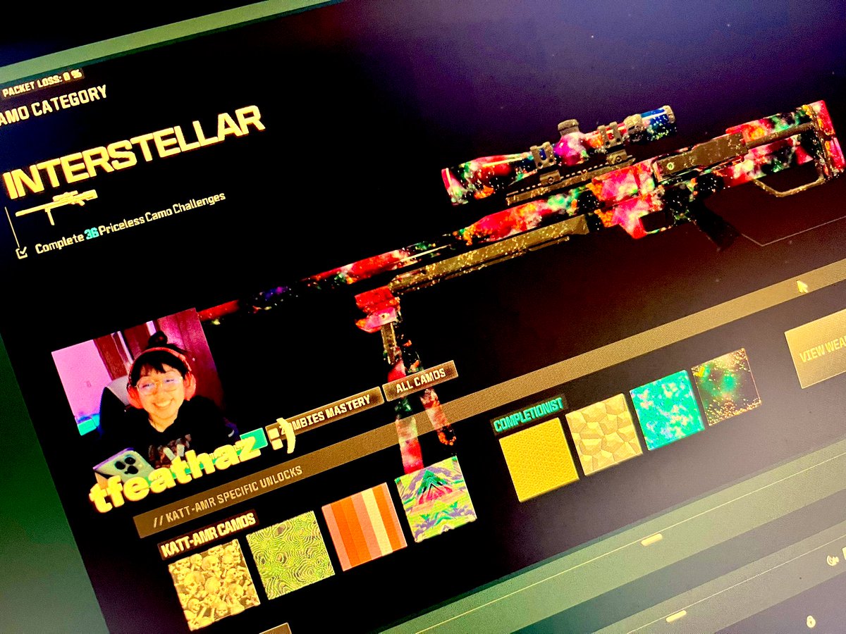 Lalalannah's tweet image. Skoden! Unlocked the mastery camo! 😅🙌 #interstellar #cod #nativegaming #mwIII w/ @waaseyaag