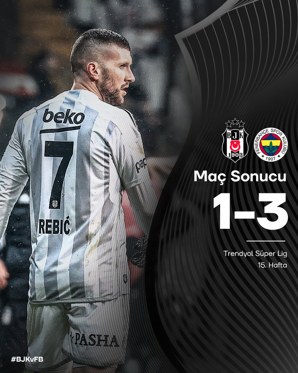 Maç sonucu. #BJKvFB | 1:3