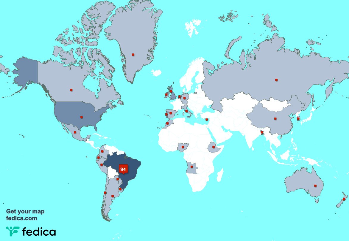 Tenho 1 novos seguidores, a partir de Brasil 🇧🇷 na semana passada fedica.com/!labradorcec