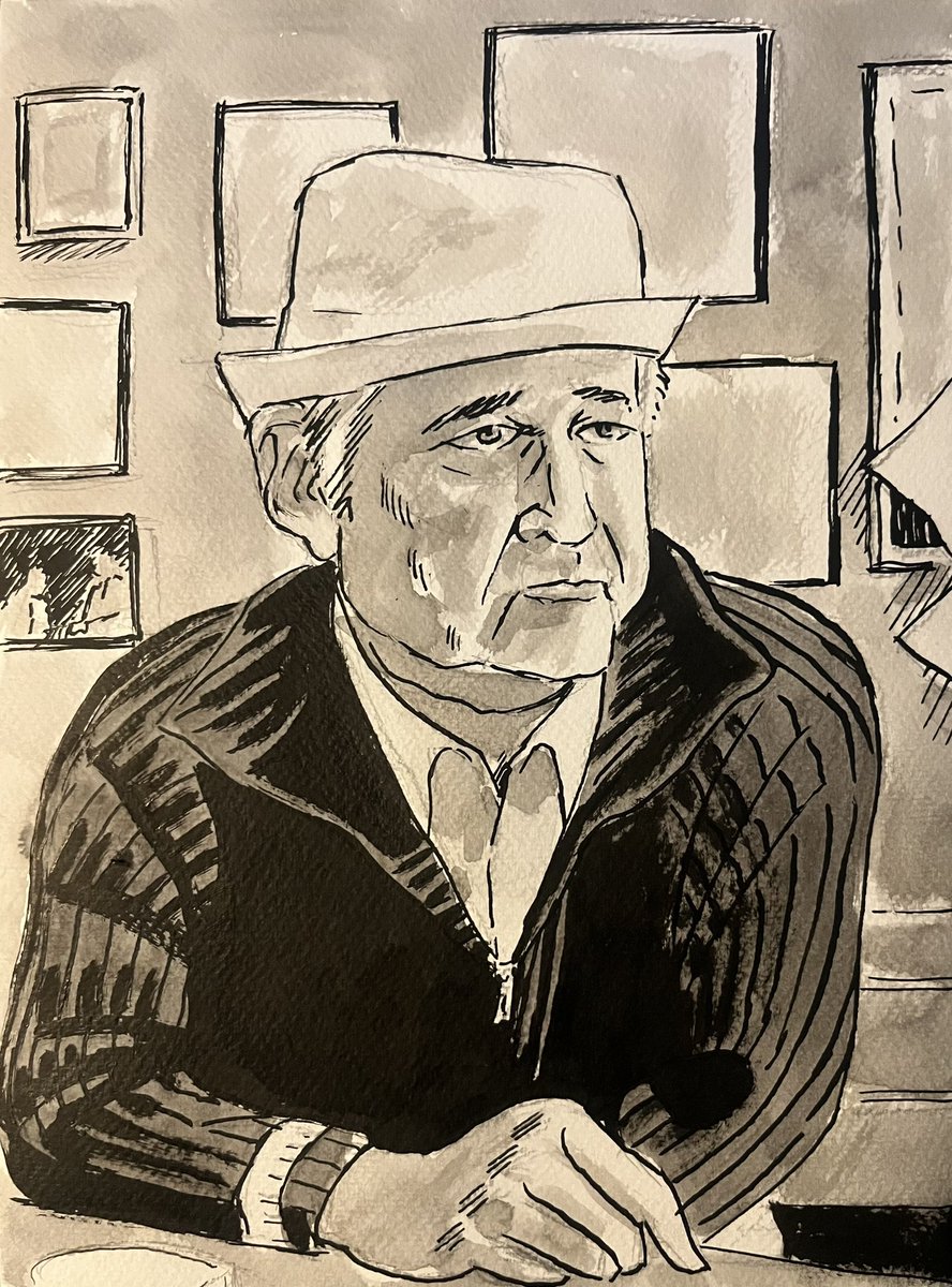 Norman Lear, Whose Comedies Changed the Face of TV #obitpix #normanlear #producer #tvwriter #artofinstagram #penandink #drawing #illustration #portraitdrawing