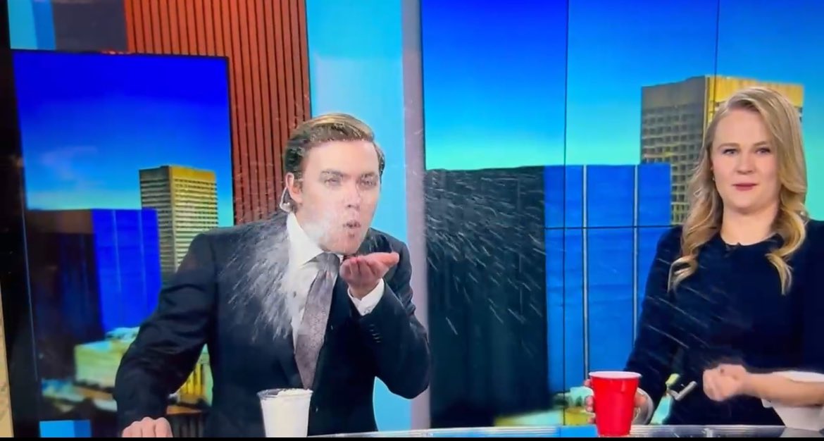 Pocket sand!

(Cleaning up the fake snow during the ad break was a time)