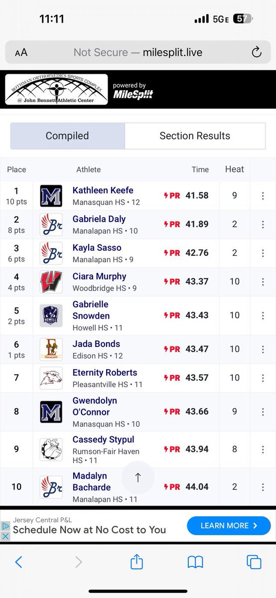 So happy with my 4 second PR in the 300 this weekend!!