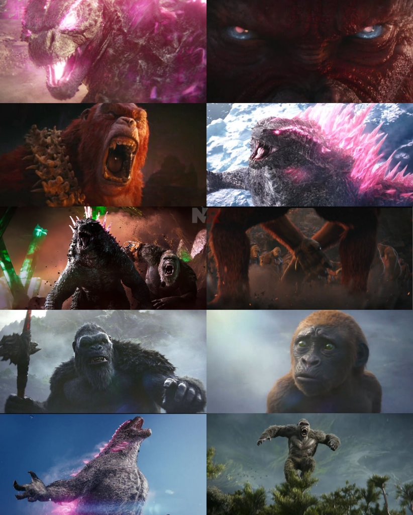 geekociety's tweet photo. El tráiler de #GodzillaXKongTheNewEmpire en imágenes. 🦖🔥🦍🌋 Su estreno será el 12 de abril del 2024.
#Godzilla #GodzillaVsKong #MonsterShowdown #KaijuClash #TitanBattle #GodzillaKingKong #BattleOfTheTitans #MonsterverseMayhem #EpicShowdown #KaijuWarfare https://t.co/0KgNlJg9FP