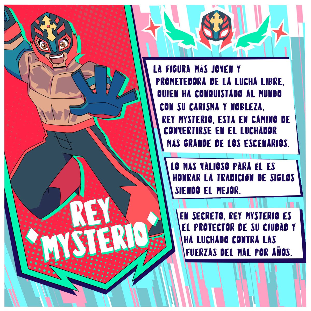 CartoonLA's tweet photo. BOOYAKA💥 Esta será tu guía para saber todo sobre #ReyMysterio vs La Oscuridad 🙌 Disponible AHORA en #CartoonNetwork y @hbomaxla https://t.co/iVfdpYmNDc