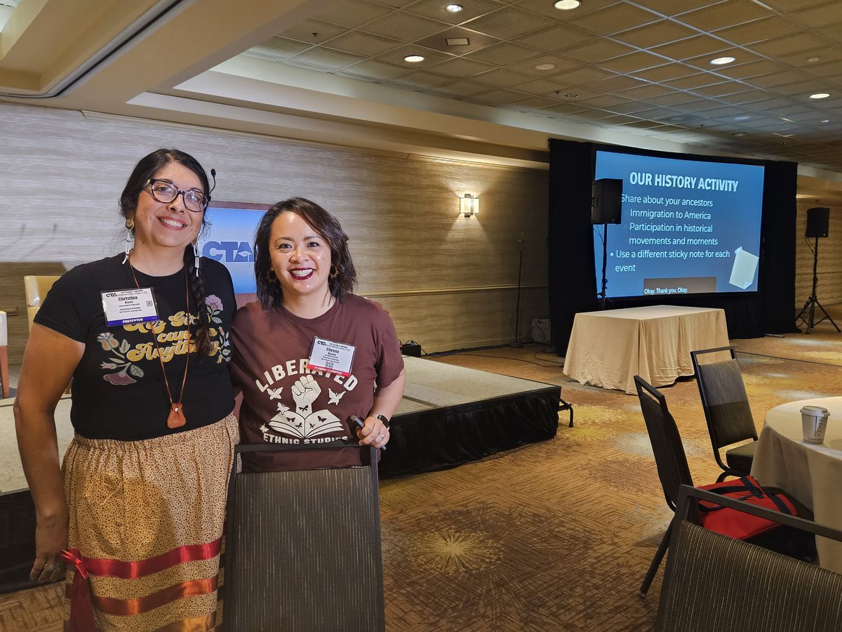 CTA REAC Members, Christina and Cheena, grounding us into our work this weekend at the CTA Solidarity Conference. ✊🏼 #CTASC <a href="/WeAreCTA/">California Teachers Association</a>