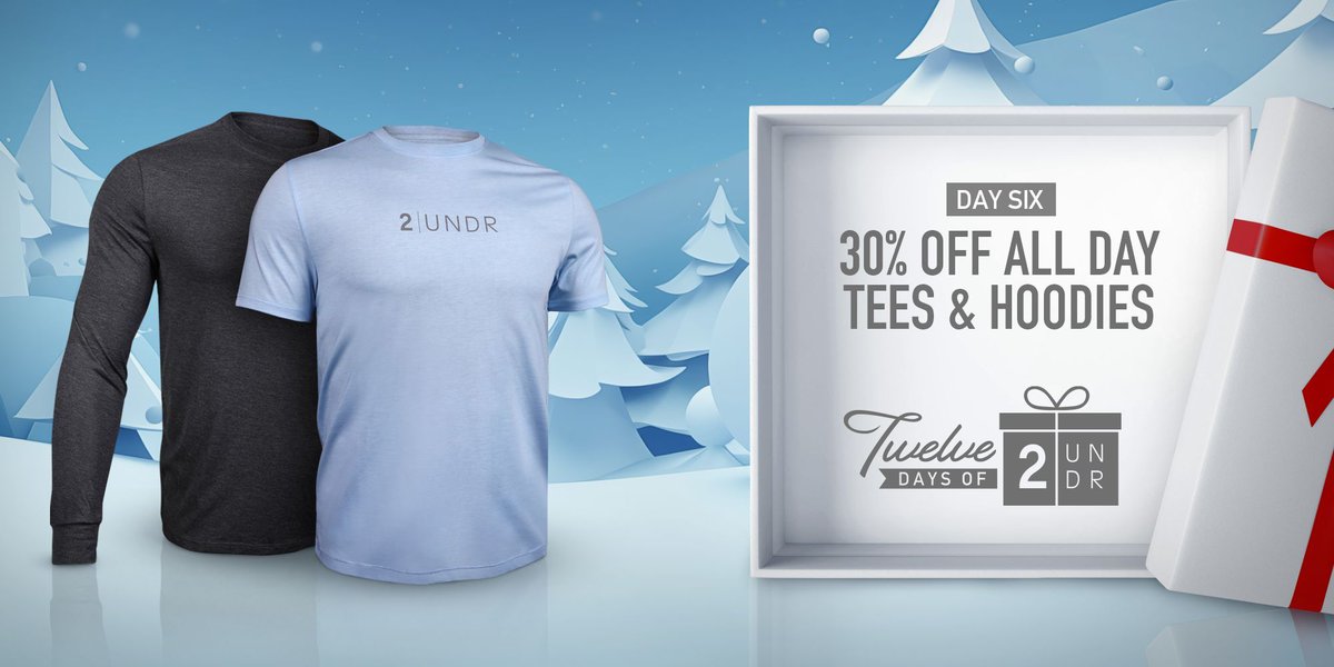 Day 6️⃣ of the 12 Days of 2UNDR – Get 30% OFF All Day Tees & Hoodies SHOP HERE: bit.ly/3Gwkg7c #12DaysOf2UNDR #JoeyPouch