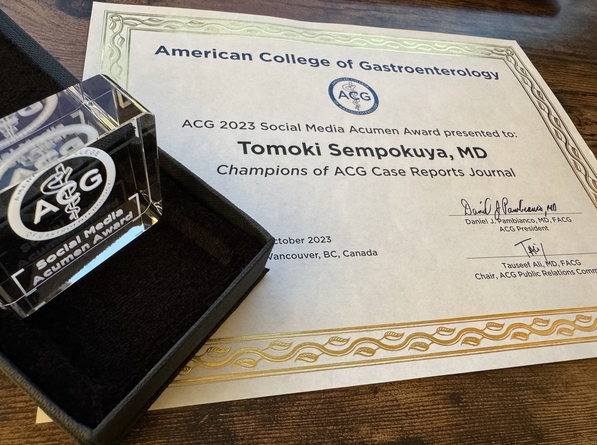 Thank you ⁦@AmCollegeGastro⁩ and ⁦@ACGCRJ⁩ for sending this wonderful award all the way to Aloha State!!
#ACG2023 #ACGFamily