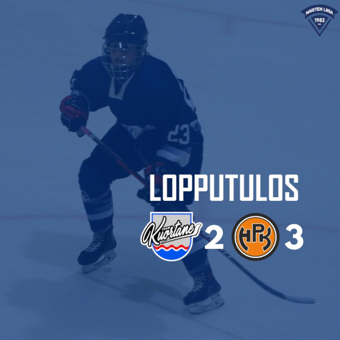 TeamKuortane's tweet photo. Tänään ei pisteitä. Kuortaneen parhaana pelaajana palkittiin #23 Neea Pelkonen!💪🏼

🚨🥅:
1-2 Tarkiainen (Krook, Korpela)
2-2 Byskata (Pelkonen)

Viimeinen peli ennen joulutaukoa pelataan huomenna Tampereella @ILVES_Naiset 
vastaan.👊🏼

#NaistenLiiga #TeamKuortane #Kuortane #Soltut https://t.co/1bE8lvTTwZ