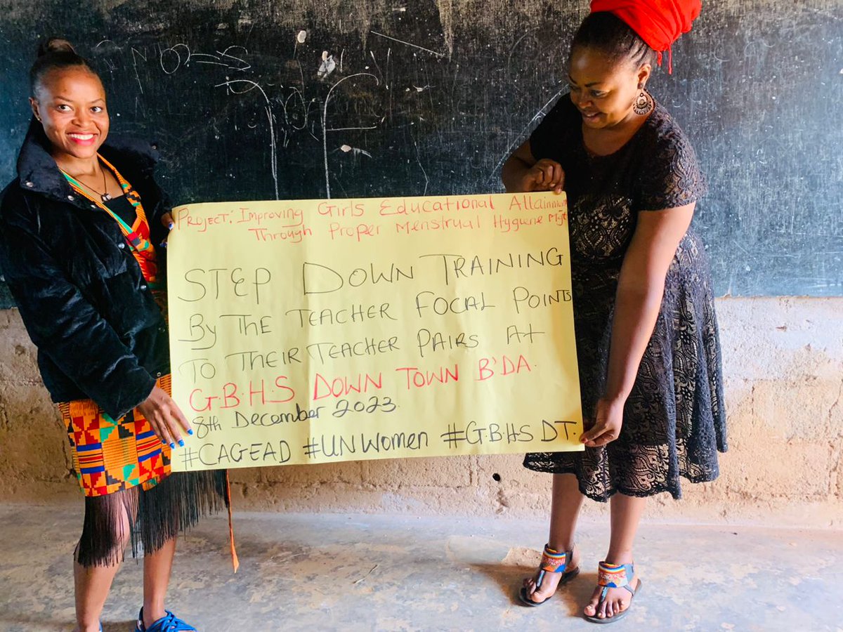 QueentarShiwoh's tweet photo. #CAGEAD #UNWomen #SchoolsInNW
#Menstraution https://t.co/liAT9HGr60