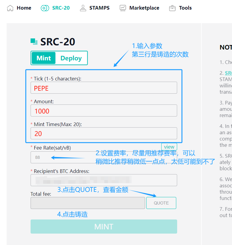 zad1130's tweet photo. 链上在打 #src20 的 $PEPE ，可以防一下

1️⃣这几天由于有okx背后支持，src20热度起来，近期龙头stamp拉了10x目前市值50M

2️⃣除了stamp外，目前持有人数第二多的邮票是PEPE，总量2.1W张，是最早部署的邮票之一，已经打过半，这阵子一直有人在打，晚上提速了。

3️⃣目前1张成本15刀，打完市值40W刀，盈亏比不错，从持币人数上看有望成为龙三甚至争夺龙二的位置，可以防身一下

mint地址🚪：https://t.co/m8mtjHH3D4 
具体打法见下面的图

⚠️另外注意接收地址是bc1q开头的

#src20 #stamp #pepe