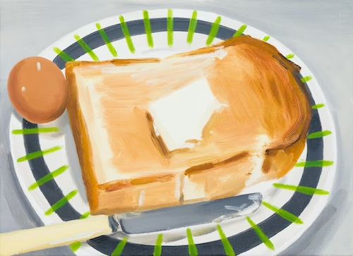 domesticetch's tweet photo. Buttered toast paintings by Ulala Imai https://t.co/ohJXRf0VxW