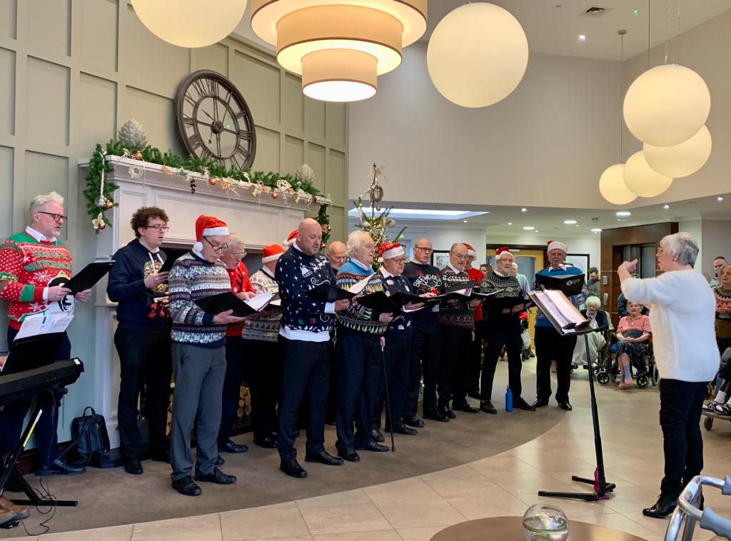 We had a lovely time singing for the residents of Derby Heights today with our friends <a href="/DCMVChoir/">Derbyshire Community Male Voice Choir</a>