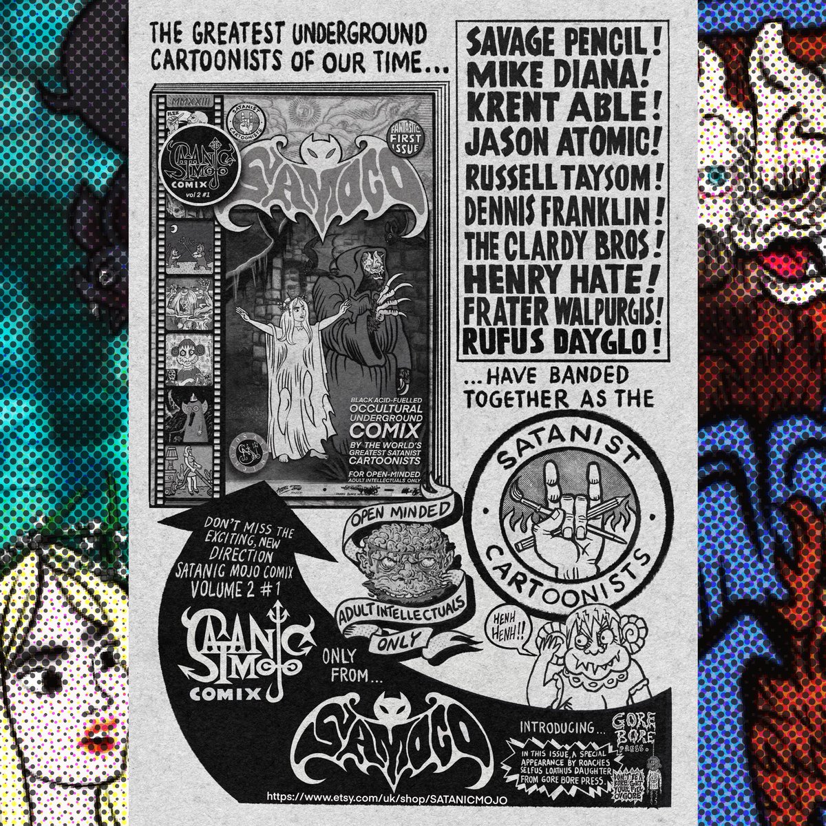 The new issue of Satanic Mojo Comix is here. Vol2 #1 £6.66 plus postage from our Etsy store: etsy.com/uk/shop/SATANI…