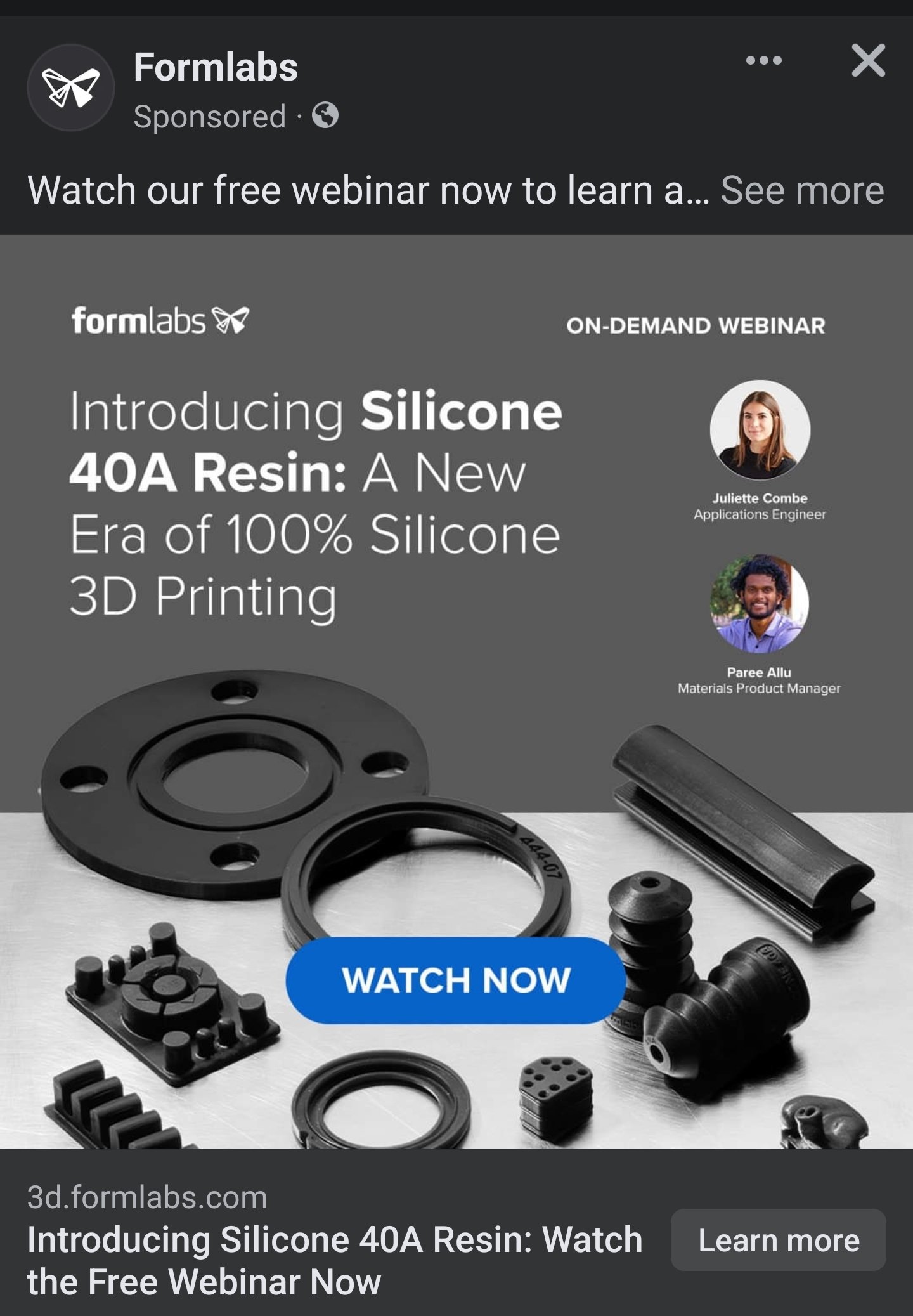 Formlabs Silicone 40A Resin
