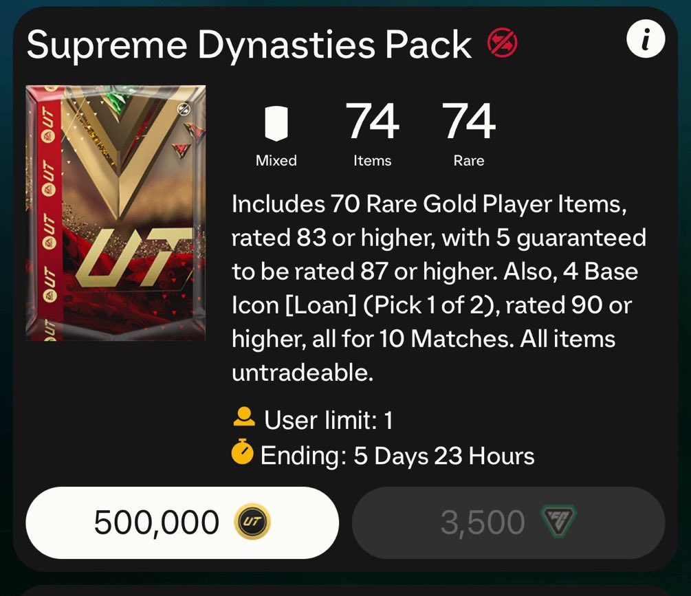 Who wants this pack?👀

Like/RT
Follow <a href="/FUTLaboratory/">FUT Laboratory - WEEKEND LEAGUE BOOSTING</a> <a href="/JPakemanFUT/">Josh Pakeman</a> 

Comment your console‼️

(must be following so we can dm, few of you lost out on the last one due to this)