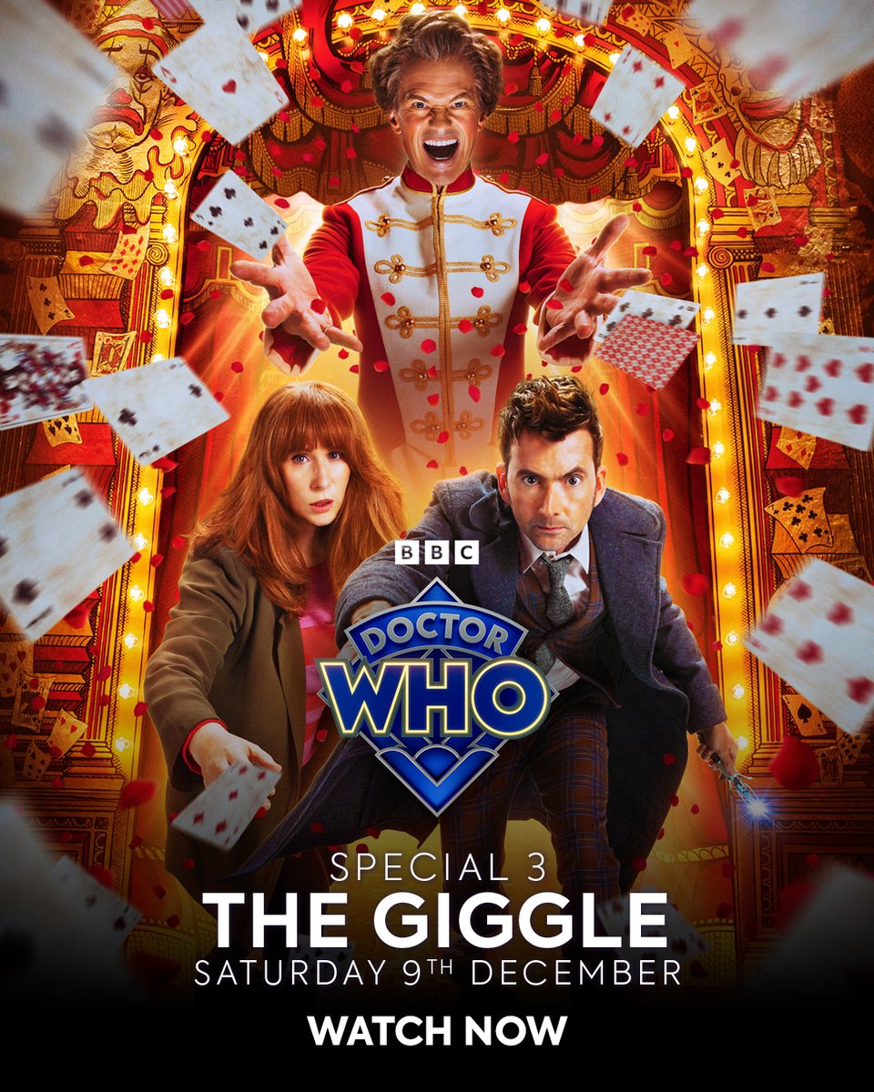bbcdoctorwho's tweet photo. The final game…❤️❤️➕🔷
 
#DoctorWho: The Giggle is now streaming on @bbciplayer in the UK and @disneyplus in the rest of the world 📺 https://t.co/DypRJc2vII