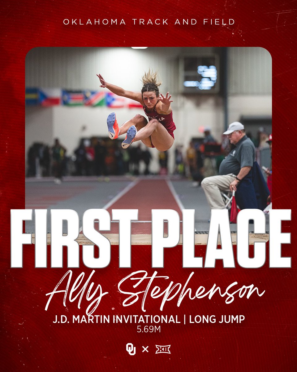 𝙎𝙝𝙚'𝙨 𝙜𝙤𝙩 𝙝𝙤𝙥𝙨!

1st place for Ally Stephenson in the long jump!

#BoomerSooner ☝️