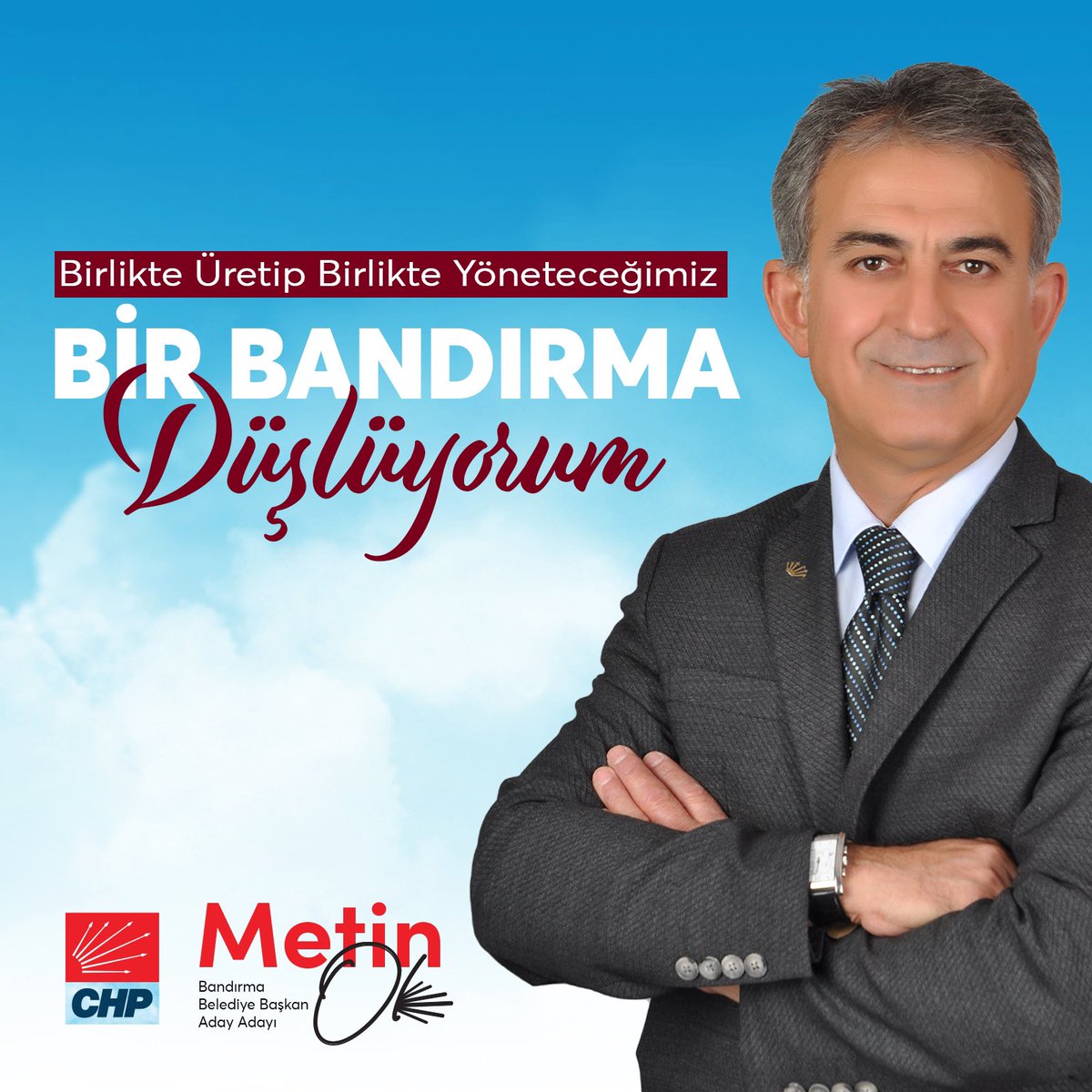 metinok10's tweet photo. Değerli Bandırmalılar,

Bu şehir 100 yıl önce bağımsızlığı düşleyerek son kurşunu atmış cesurların ve 70 yıl önce lise talebesiyken füze ile fezayı düşlemiş insanların şehridir.

Bizler de bu vizyonla Cumhuriyetin ikinci yüzyılında birlikte üretip birlikte yöneteceğimiz +++ https://t.co/HJhAZuq1Kd