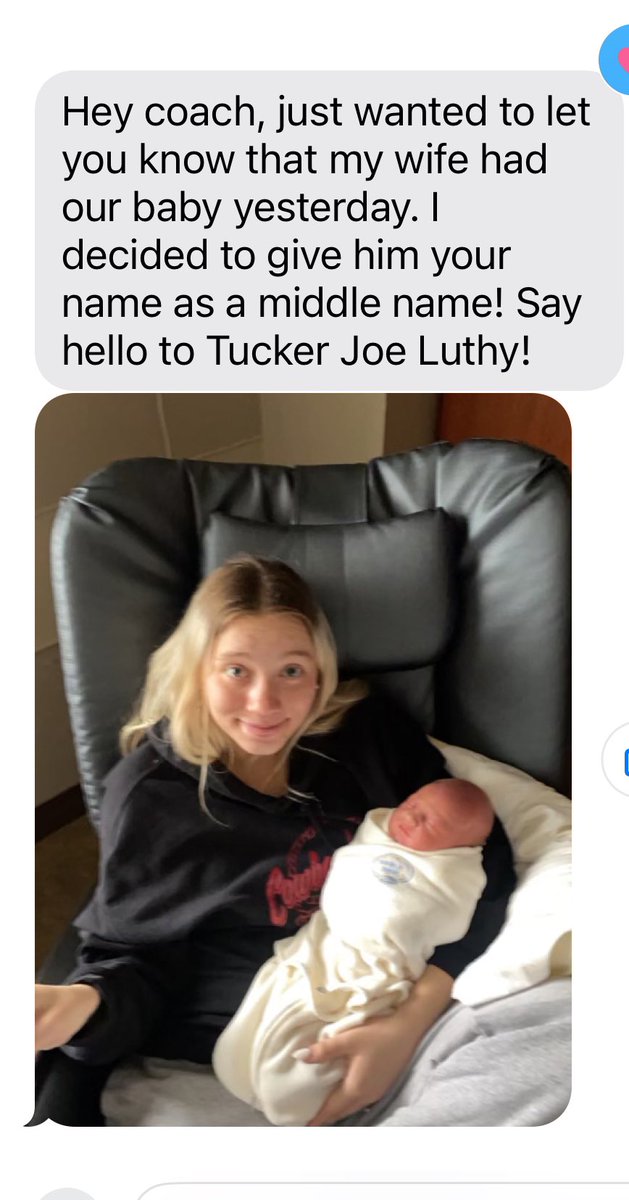 Beyond honored! If you ever wonder about the why’s in coaching. ⁦<a href="/parker_luthy23/">Parker Luthy</a>⁩  love you guys and can’t wait to meet him.