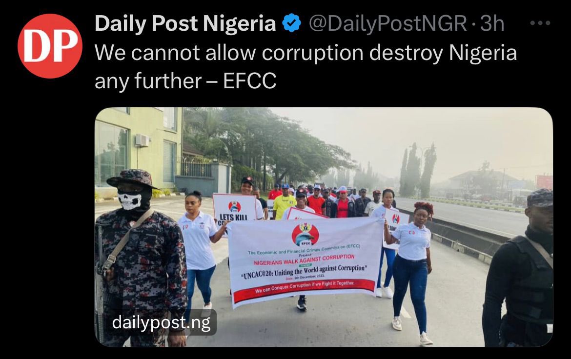 EFCC Dey protest corruption 🤣🤣🤣🤣😂😂