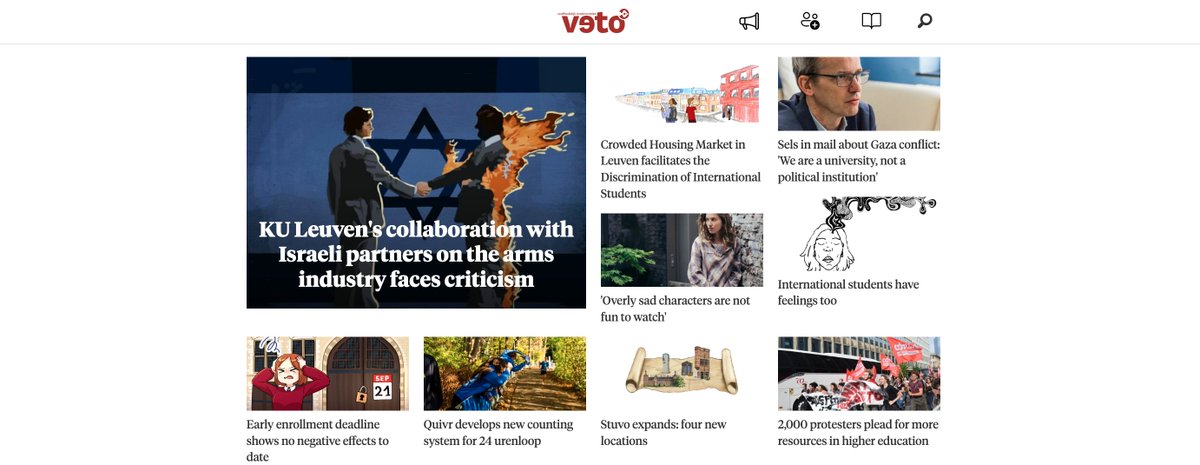 Sinds kort kan je Veto's Engelstalige artikelen op <a href="/Veto_English/">Veto English</a> terugvinden. Met dat initiatief willen we internationale studenten bereiken en hen beter informeren. Daarnaast vind je alle artikels in het Engels op veto.be/tag/english.