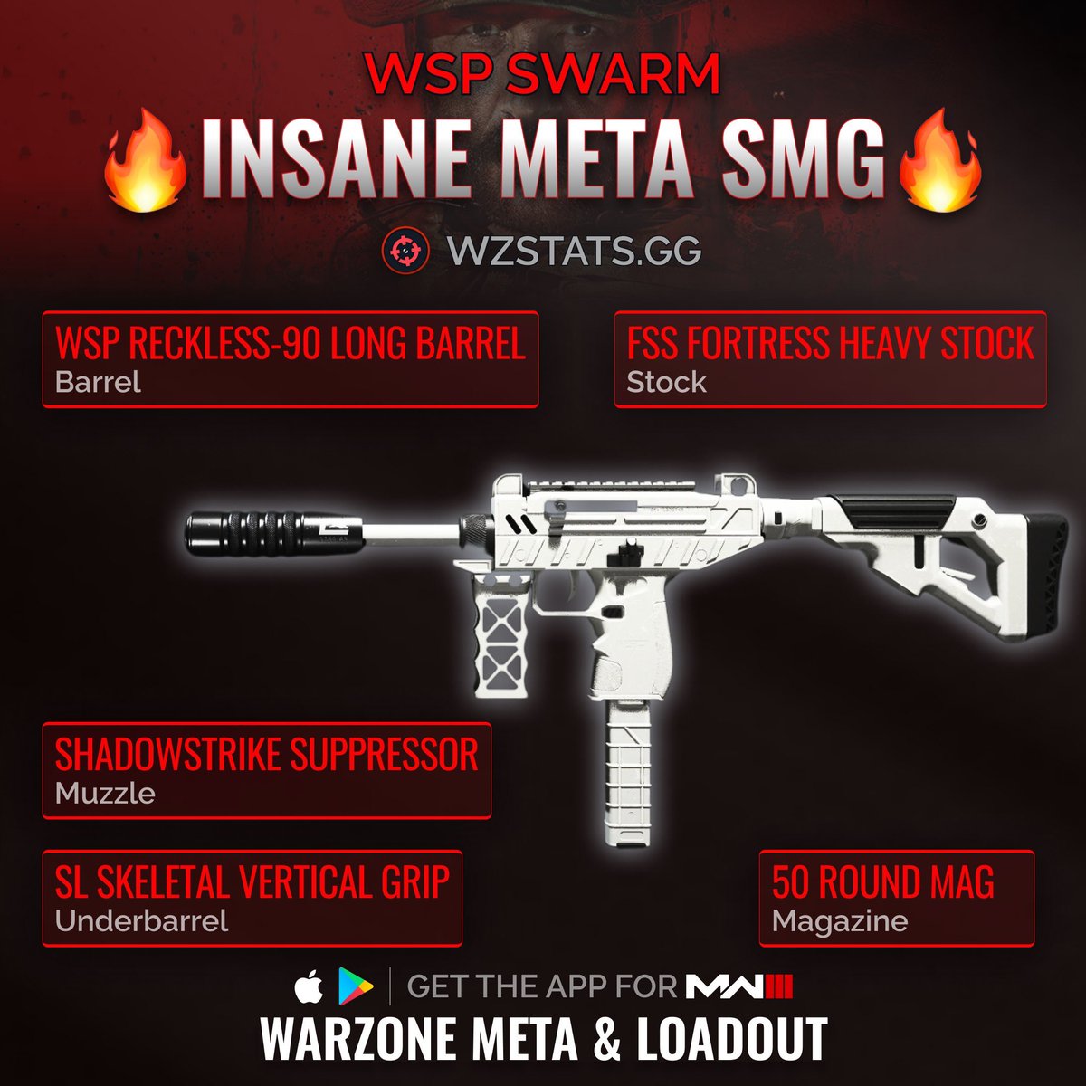 ‼️🚨BEST WARZONE META LOADOUTS🚨‼️

🫡 These are the ABSOLUTE META weapons in #Warzone! 💯

🔫 BAS-B - INSANELY BROKEN TTK
🔫 DG-58 LMG - INSANE TTK! ZERO RECOIL!
🔫 Fennec 44 - FASTEST TTK SMG
🔫 WSP Swarm - 2nd FASTEST TTK SMG

More Loadouts on the WARZONE META &amp; LOADOUT app 🤝