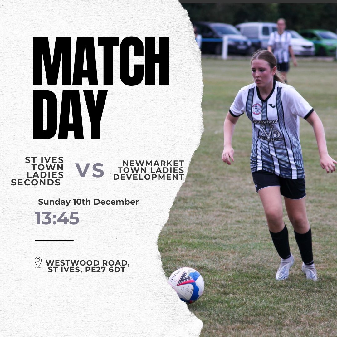 Ivesseconds's tweet image. Tomorrow the ladies play @NTWomenFC Development in the League cup at a slightly earlier kick off, we are looking forward to a good game and welcome your support 🤍🖤
🗓️ 10th December 
⏰ 1:45pm 
📌 Westwood Road, St Ives, PE27 6DT