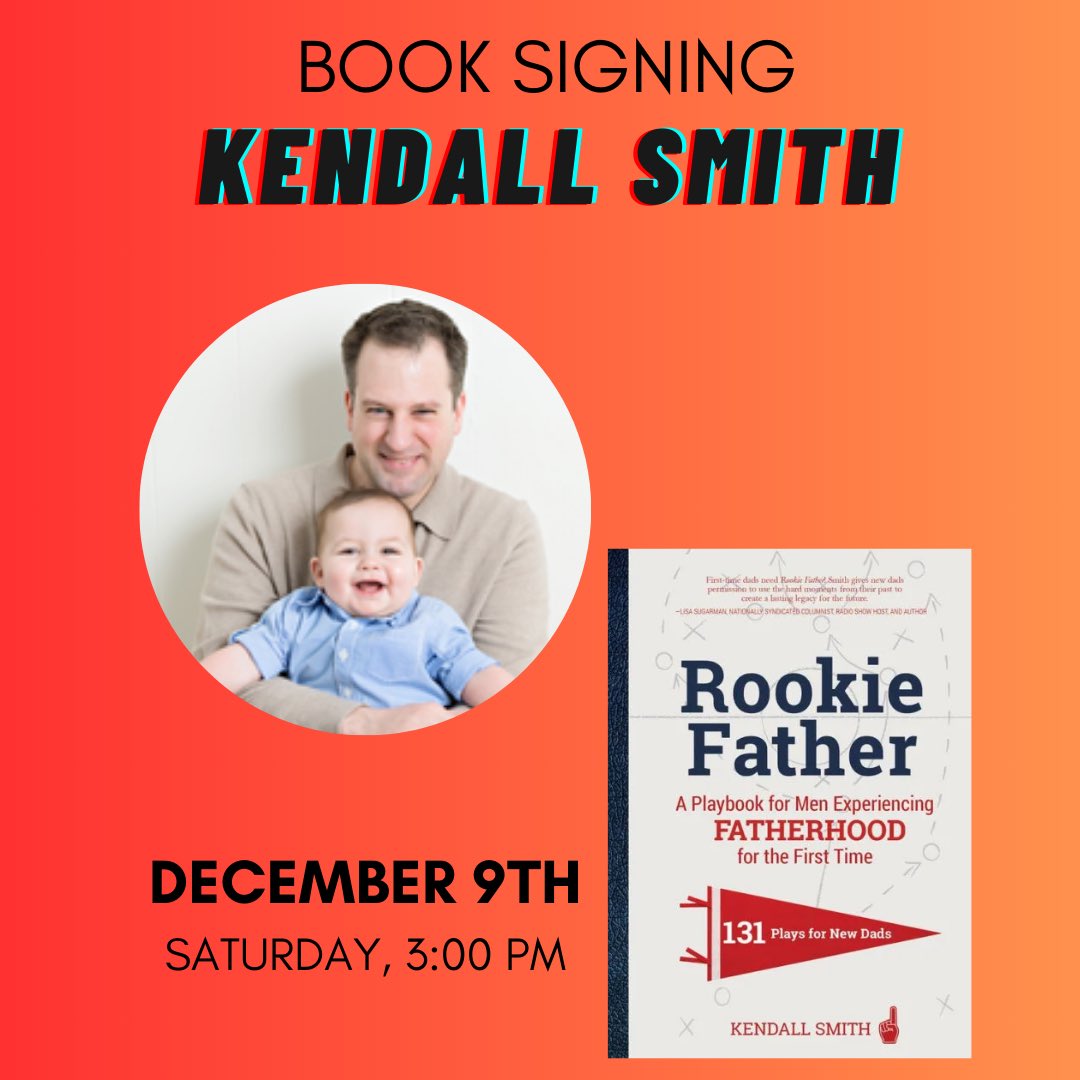 Join us at 3pm today to welcome Kendall Smith! 

He will be signing copies of his book “Rookie Father” which will be available for purchase!

Come out for a great event and get some last minute holiday shopping done while you’re here! 

#bnauthorevent #parenting #firsttimedad