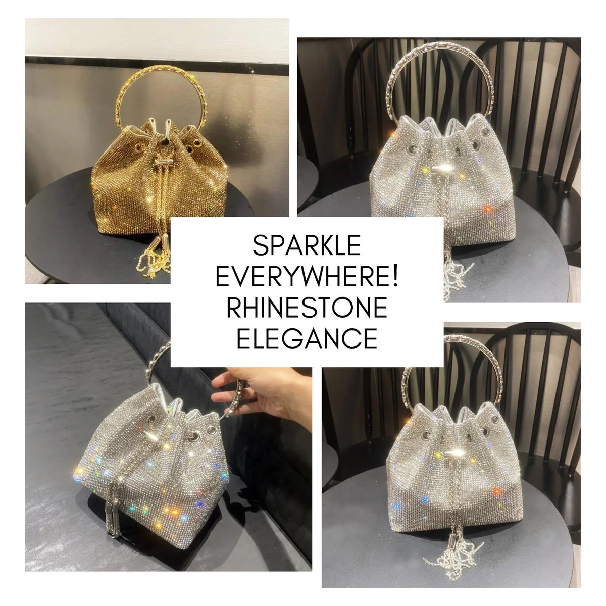 868agmmarketing's tweet image. Dazzle the night away with our Allover Rhinestone Bucket Bag and Glitter Top Ring Prom Purse! 🌟 These mini wonders (6.694.725.91inch).
----
Shop now and light up your look! ✨👜 868agmmarketing.com/product/allove…
.
#RhinestoneFashion #PromPerfection #MiniGlam #ShineBright #FashionFiesta