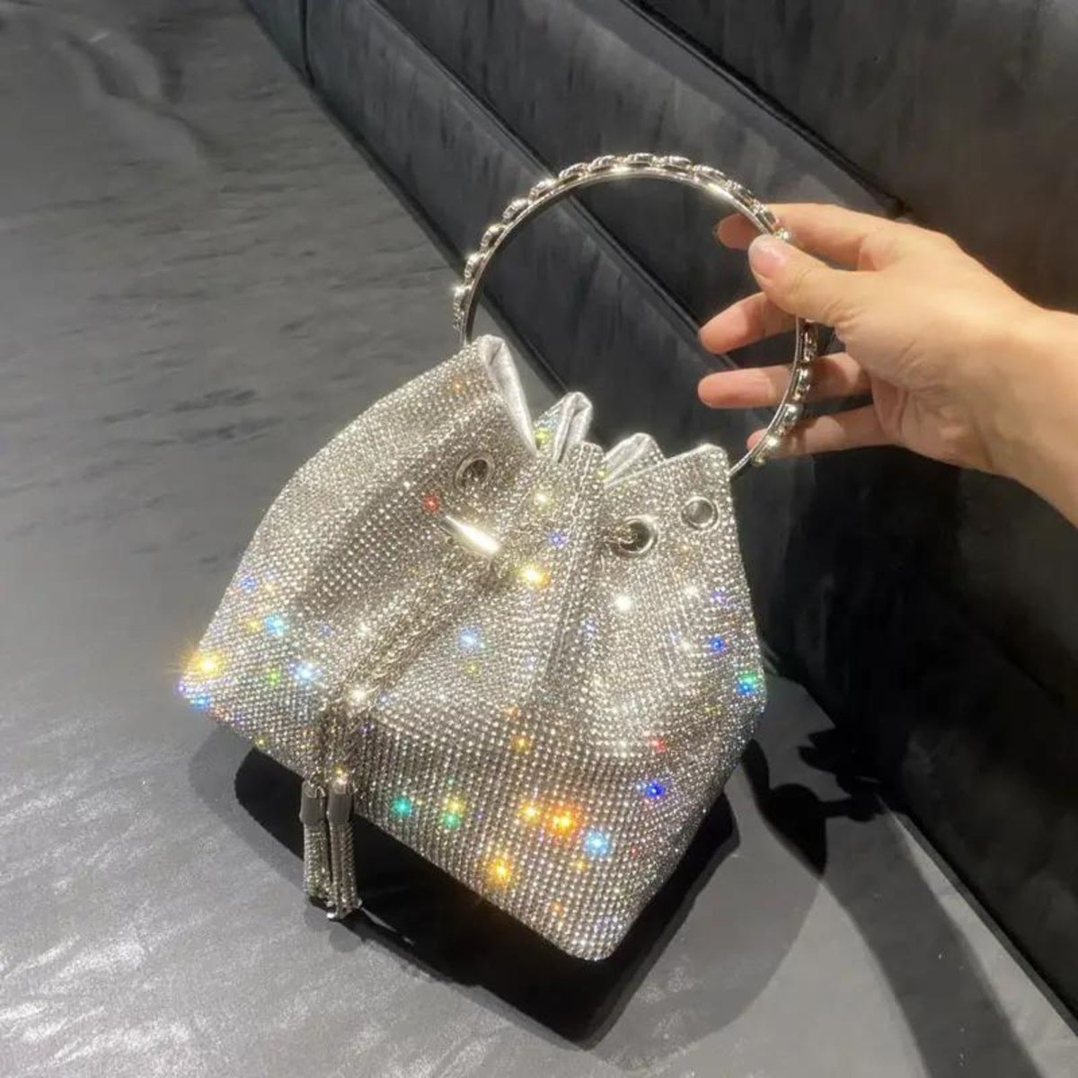 868agmmarketing's tweet image. Dazzle the night away with our Allover Rhinestone Bucket Bag and Glitter Top Ring Prom Purse! 🌟 These mini wonders (6.694.725.91inch).
----
Shop now and light up your look! ✨👜 868agmmarketing.com/product/allove…
.
#RhinestoneFashion #PromPerfection #MiniGlam #ShineBright #FashionFiesta