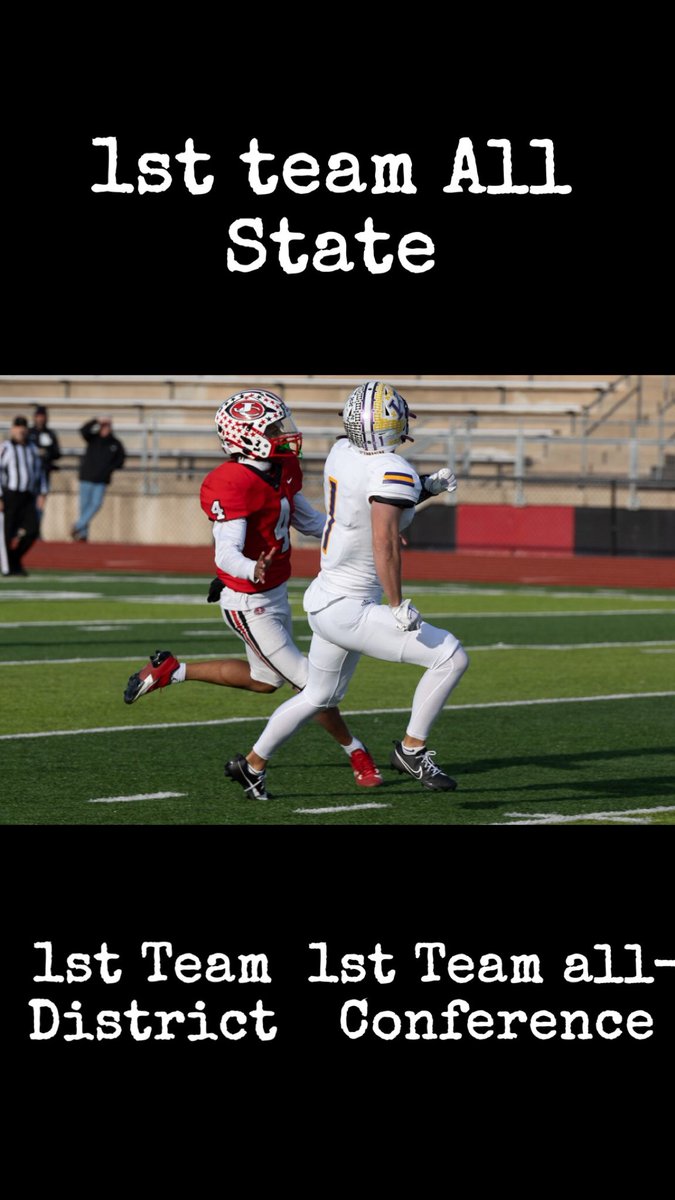 FULL SEASON HIGHLIGHTS! hudl.com/v/2MmbNk
State champs
35 rec
1,021 rec yds
12 rec tds
14 rushing attempts 
208 yards
3 rushing tds
1st team all state
1st district 
1st team conference